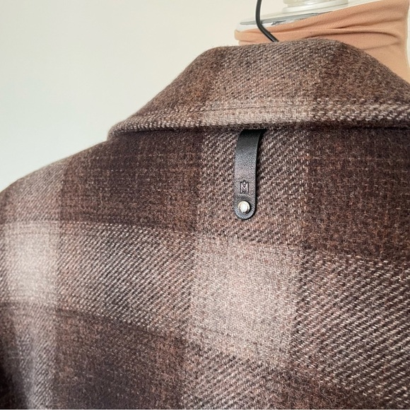 Mackage Men’s Clement Brown Plaid Wool Biker Motorcycle Jacket EUC Size 38/M - Picture 8 of 12